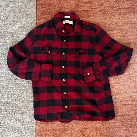 Abercrombie & Fitch Other - Abercrombie & Fitch Red and Black Casual Button Down Shirt
